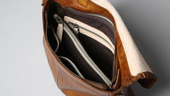 Handmade Leather Mens Handbag Cool Messenger Bag Shoulder Bag for Men