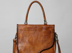 Handmade Leather Mens Handbag Cool Messenger Bag Shoulder Bag for Men
