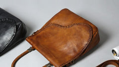 Handmade Leather Mens Handbag Cool Messenger Bag Shoulder Bag for Men