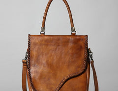 Handmade Leather Mens Handbag Cool Messenger Bag Shoulder Bag for Men