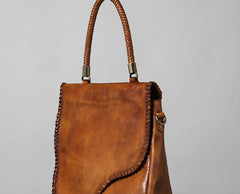 Handmade Leather Mens Handbag Cool Messenger Bag Shoulder Bag for Men