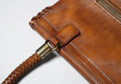 Handmade Leather Mens Handbag Cool Messenger Bag Shoulder Bag for Men