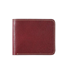 Handmade Leather Mens Slim Cool billfold Leather Wallet Men Small Wallets Bifold for Men
