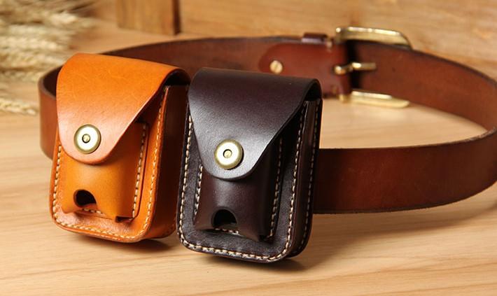 Handmade Leather Military Belt Bag Leather Waist Bag Leather 