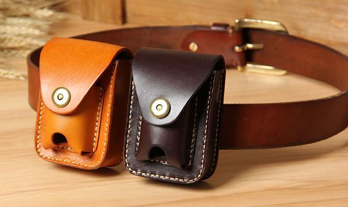 Used Small Leather Pouch for Waist Belt