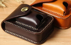 Leather Belt Pouch Mens Small Cases Waist Bag Hip Pack Belt Case for Men