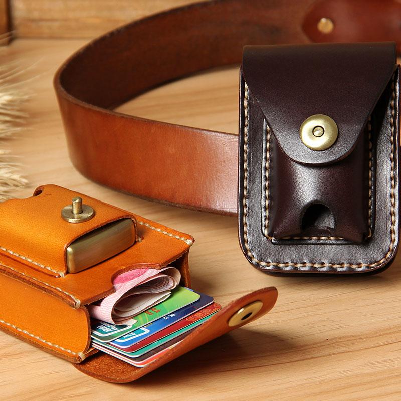 Leather Belt Pouch Mens Small Cases Waist Bag Hip Pack Belt Case for M