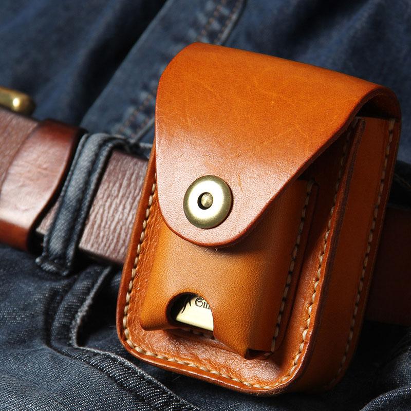 Leather Belt Pouch Mens Small Cases Waist Bag Hip Pack Belt Bag