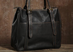 Handmade Leather Mens Tote Bag Cool Handbag Shoulder Bag Work Bag Laptop Bag for Men