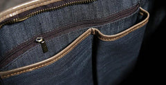 Handmade Leather Mens Tote Bag Cool Handbag Shoulder Bag Work Bag Laptop Bag for Men