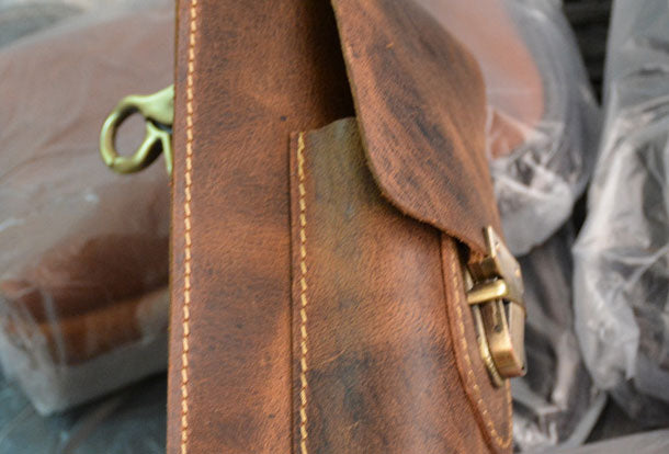 Postal Messenger Bag - Vintage Leather U.S. Mail Bag – Marlondo Leather Co.