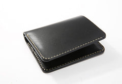 Handmade Leather Minimalist Womens Mens Bifold Small Wallet billfold Wallets for Men