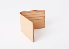 Handmade Leather Minimalist Womens Mens Bifold Small Wallets billfold Wallet for Men