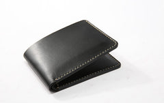 Handmade Leather Minimalist Womens Mens Bifold Small Wallets billfold Wallet for Men