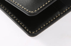 Handmade Leather Minimalist Womens Mens Bifold Small Wallets billfold Wallet for Men