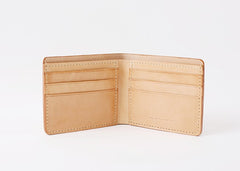 Handmade Leather Minimalist Womens Mens Bifold Small Wallets billfold Wallet for Men