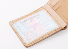Handmade Leather Minimalist Womens Mens Bifold Small Wallets billfold Wallet for Men