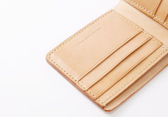 Handmade Leather Minimalist Womens Mens Bifold Small Wallets billfold Wallet for Men