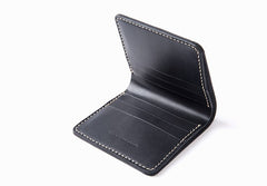 Handmade Leather Minimalist Womens Mens Bifold Small Wallets billfold Wallets for Men