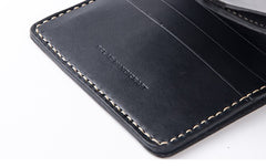 Handmade Leather Minimalist Womens Mens Bifold Small Wallets billfold Wallets for Men