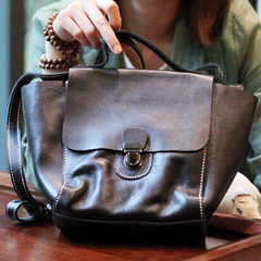 Black Satchel Bag Women's Phantom Satchel Handbag Purse - Annie Jewel