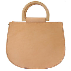 Handmade Leather Round Bag Crossbody Bag Shoulder Bag Purse for Women Leather Bag