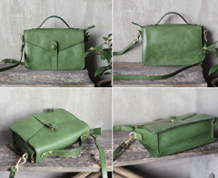 Green Satchel Bag Womens Leather Satchel Bag Small Satchel Bag - Annie Jewel