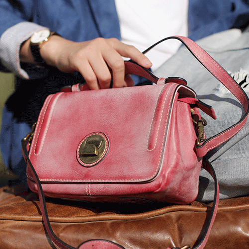 Grey Womens Leather Satchel Side Bag Handbag Leather Women's Satchel Shoulder Ba CM539901061
