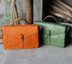 Green Satchel Bag Womens Leather Satchel Bag Small Satchel Bag - Annie Jewel