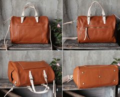 Soft Tan Leather Handbag Women's Satchel Handbags - Annie Jewel