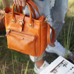 Brown Leather Satchel Purse Women's Satchel Handbags - Annie Jewel