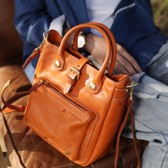 Brown Leather Satchel Purse Women's Satchel Handbags - Annie Jewel