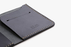 Handmade Leather Slim Black Red Womens Mens Bifold Small Wallet billfold Wallets for Men