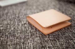 Handmade Leather Slim Black Red Womens Mens Bifold Small Wallet billfold Wallets for Men