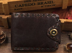 Handmade Leather Small Mens Wallet Bifold billfold Wallet for Men