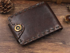 Handmade Leather Small Mens Wallet Bifold billfold Wallet for Men