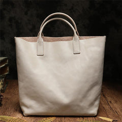 Brown Leather Womens Large Tote Handbag Womens White Tote Bags For Work Purse