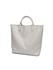 Fashion White Soft Leather Womens Tote Handbag Tote Handbags Purse for Ladies