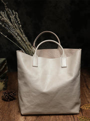 Brown Leather Womens Large Tote Handbag Womens White Tote Bags For Work Purse