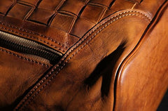 Handmade Leather Vintage Brown Mens Leather Backpack Travel Bag for men