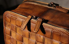 Handmade Leather Vintage Brown Mens Leather Backpack Travel Bag for men