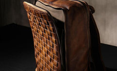 Handmade Leather Vintage Brown Mens Leather Backpack Travel Bag for men