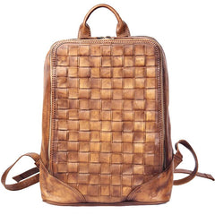Handmade Leather Vintage Brown Mens Leather Backpack Travel Bag for men