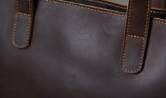 Vintage Leather Mens Coffee Black Handbag Shoulder Bag Briefcase for Men