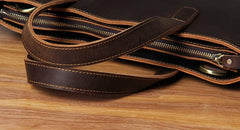 Vintage Leather Mens Coffee Black Handbag Shoulder Bag Briefcase for Men