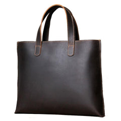 Vintage Leather Mens Coffee Black Handbag Shoulder Bag Briefcase for Men