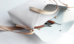 Handmade Leather White Womens Handbag Fashion Work Shoulder Bag for Women