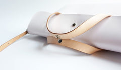 Handmade Leather White Womens Handbag Fashion Work Shoulder Bag for Women
