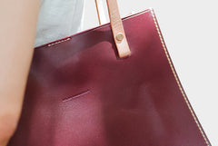 Handmade Leather Womens Tote Purse Handbag Tote Bag Work Tote Bag For Women