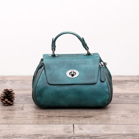 Handmade Leather handbag purse doctor bag shoulder bag for women leather shopper bag - EverHandmade
